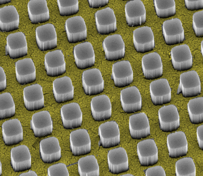 Photo of silicon nanopillars.