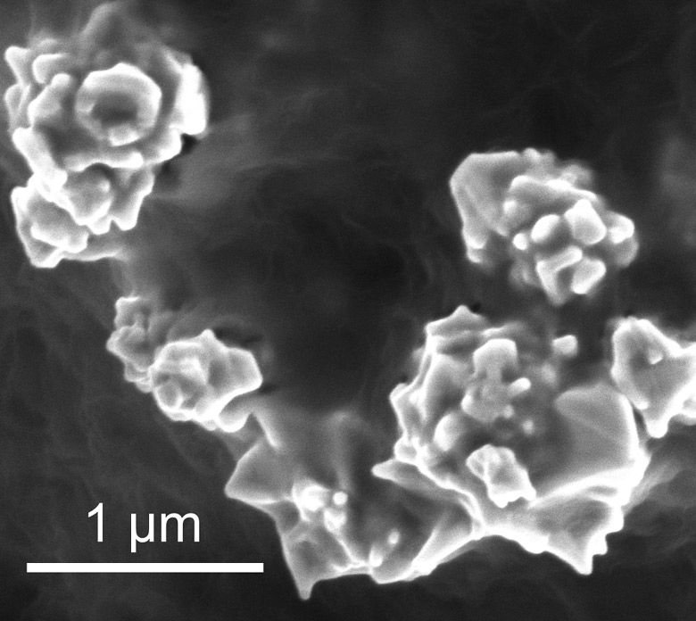 Nanoparticles of graphene-coated nickel.