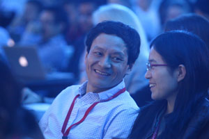 photo by Saul Bromberger: audience members at the Big Data in Biomedicine Conference