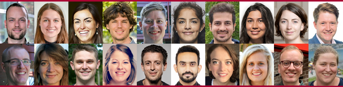 Collage of 20 visiting scholars' headshot photos.