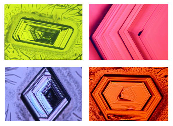 Photo image of nano-scale diamondoid crystals.