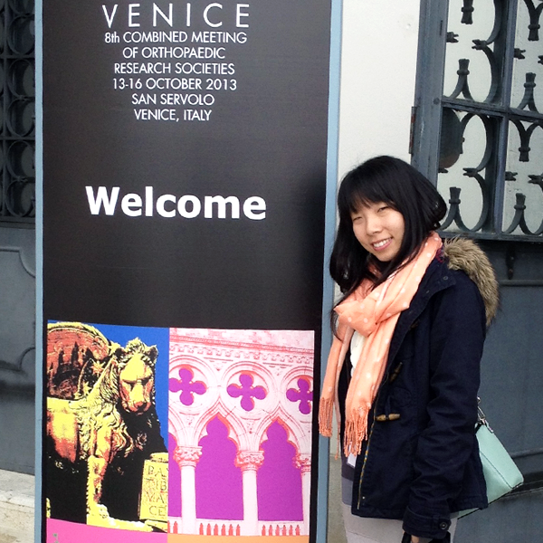 Photo of Travel Awardee Tianyi Wang in Venice, Italy.