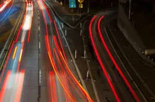 Photo of highway traffic.