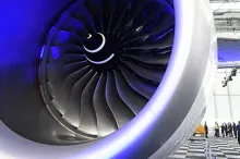 Photo of a jet engine.