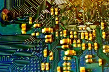 Photo of circuit board / nanotechnology.