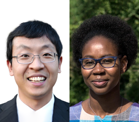 Collage of headshot photos of Longzhi Tan and Hawa Racine Thiam.