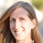 Headshot portrait of Jennifer Dionne - Professor of Materials Science & Engineering, Senior Fellow at the Precourt Institute for Energy and Professor (by courtesy) of Radiology (Molecular Imaging Program at Stanford)