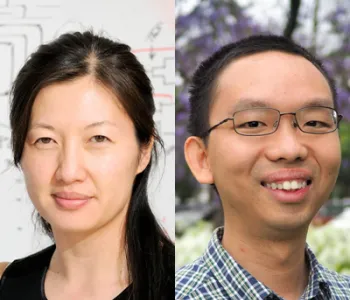 Collage of headshot photos of Alice Ting and Xiaojing Gao.