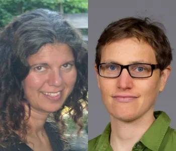 Collage of headshot photos of Ayelet Voskoboynik and Julia Salzman.