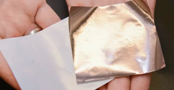 Photo of copper sensor and battery separator developed by Dr. Yi Cui.