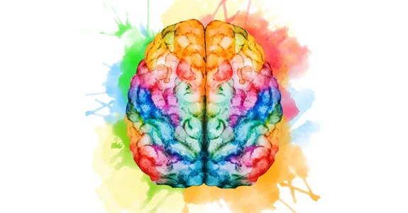 Grahic of colorful brain.