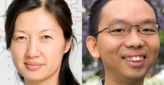 Collage of headshot photos of Alice Ting and Xiaojing Gao.