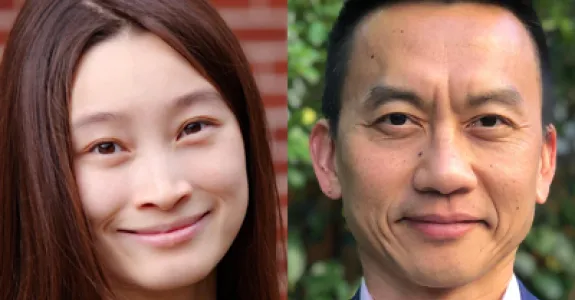 Collage of headshot photos of Renee Zhao and Joseph Liao.