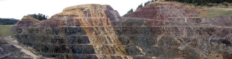Photo of destructive land use in a quarry.