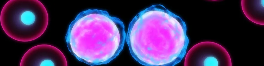 Graphic image of leukemia cells.