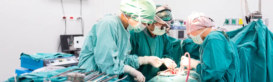 Photo of surgeons in the operating room.
