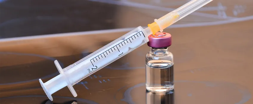 Photo of vaccine hypodermic.