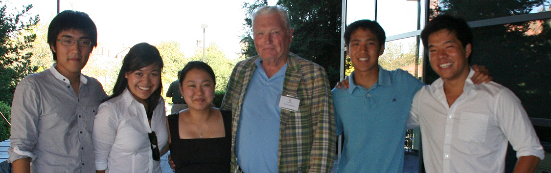 photo of donor Pitch Johnson with the Undergraduates he sponsored in 2010